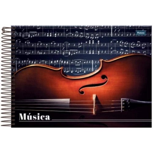 CADERNO MUSICA 1/4 ESPIRAL CD 96F FORONI