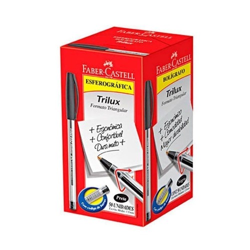 CANETA FABER MEDIA TRILUX PR C/50