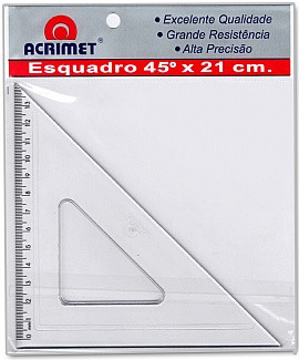 ESQUADRO 21CMX45G ACRILICO