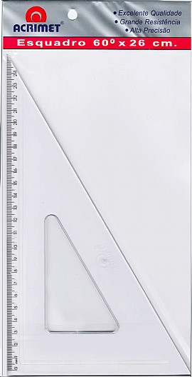 ESQUADRO 26CMX60G ACRILICO