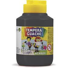 TINTA GUACHE 250ML-UN PRETO