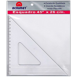 ESQUADRO 26CMX45G ACRILICO