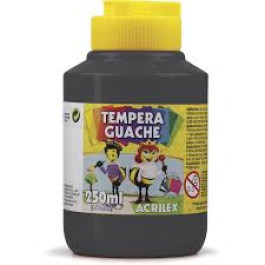 TINTA GUACHE 250ML-UN PRETO