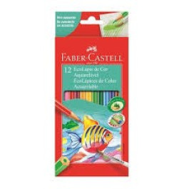 LAPIS COR 12C FABER-AQUARELA