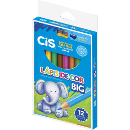 LAPIS COR 12C CIS JUMBO PLASTIC