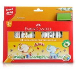 LAPIS COR 24C FABER JUMBO TRIANGULAR